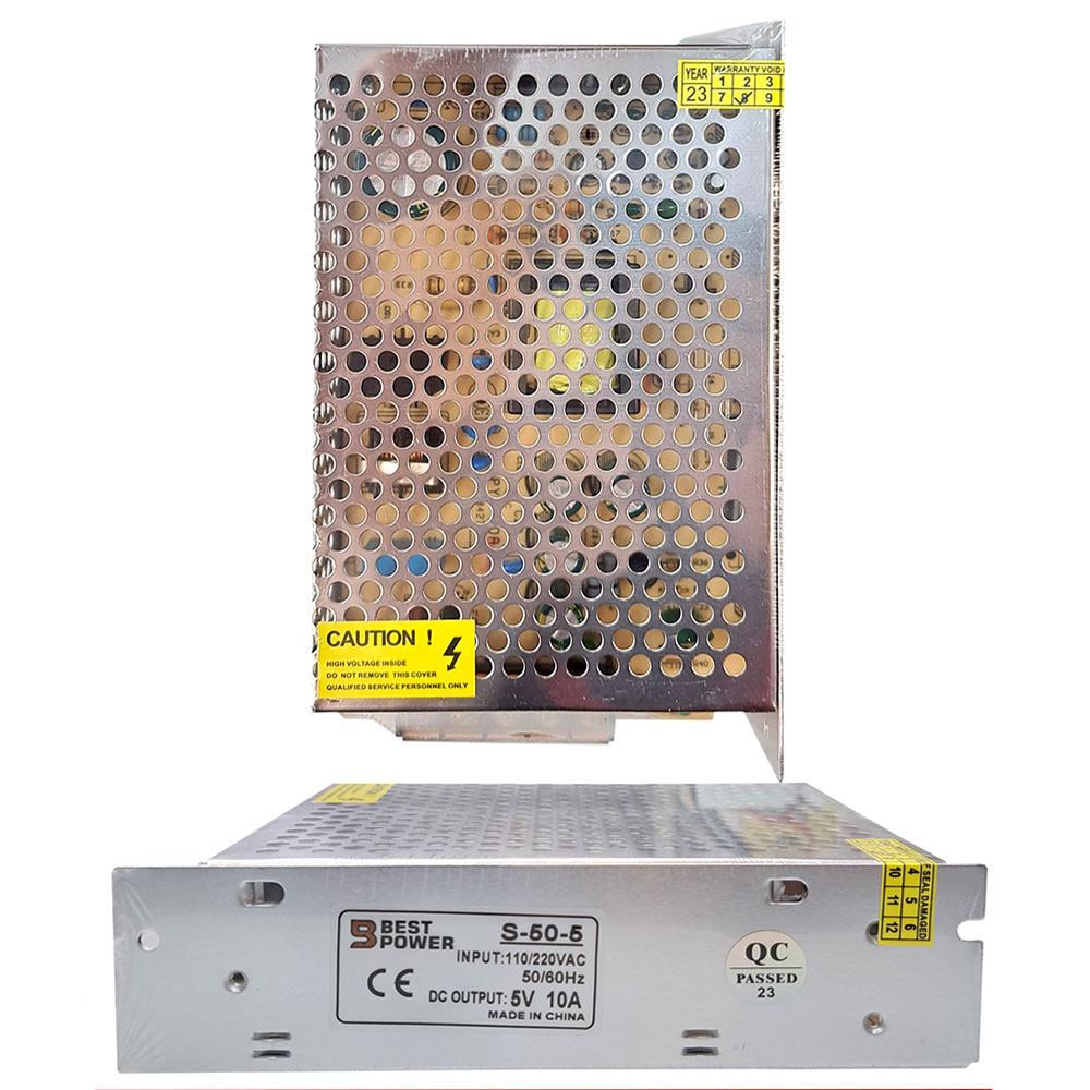 آداپتور سوئیچینگ صنعتی 5 ولت 10 آمپر ترانس