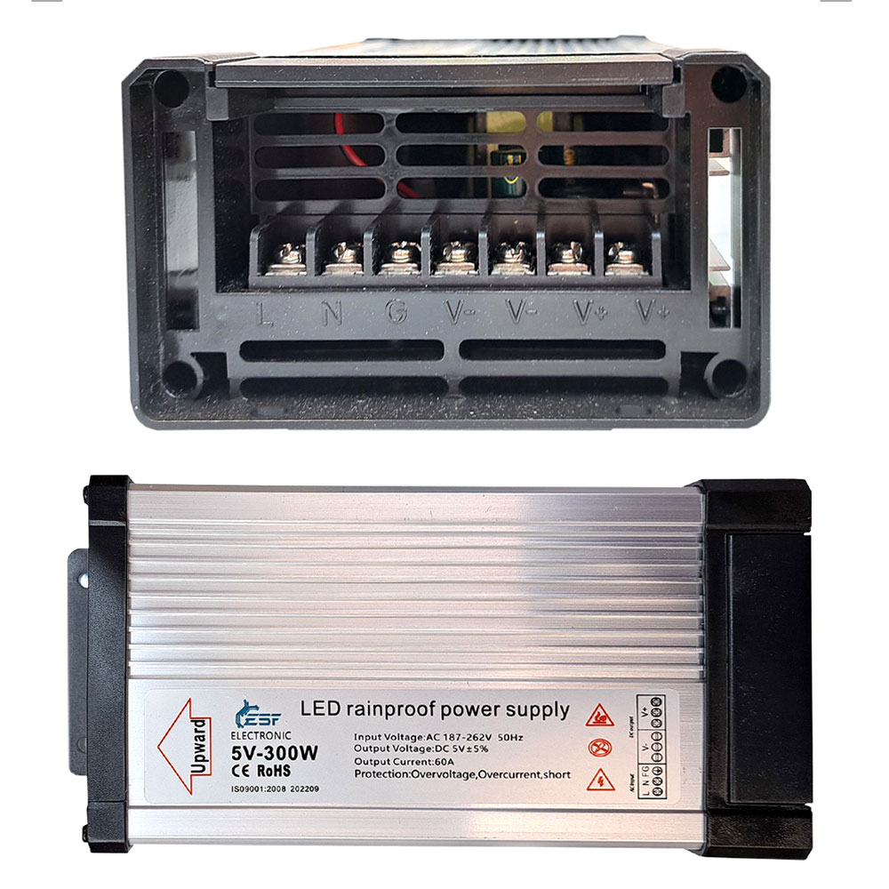 آداپتور  سوِِئیچینگ بارانی 5 ولت 60 آمپر ضد آب